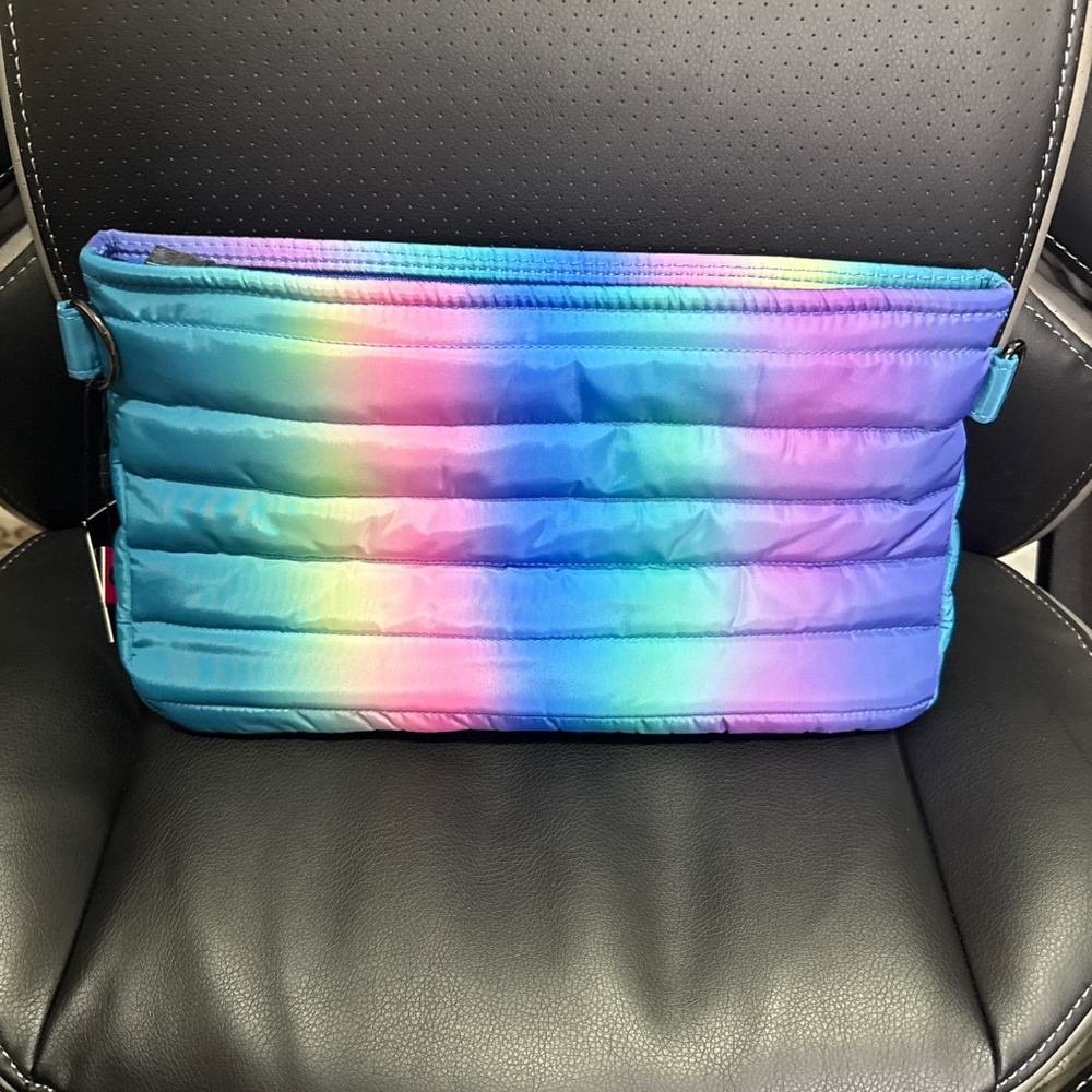 Think Royln Crossbody Bag Blue Lagoon Ombré w/RFID Protection & Pouch - Picture 4 of 10
